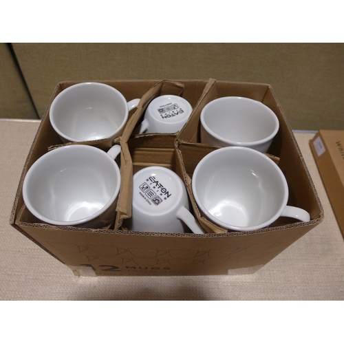 6206 - Quantity of white porcelain mugs (352-35) *This lot is subject to VAT