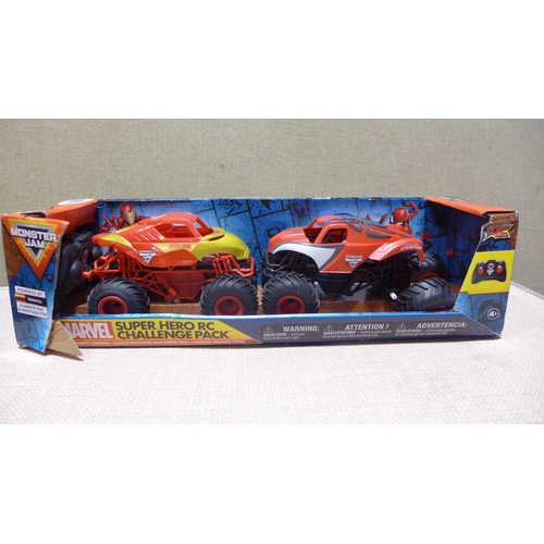 6214 - Carrera Go!!! F1 racing arena, two Zing Atomic power poppers and Monster Jam cars (damaged) (352-385... 