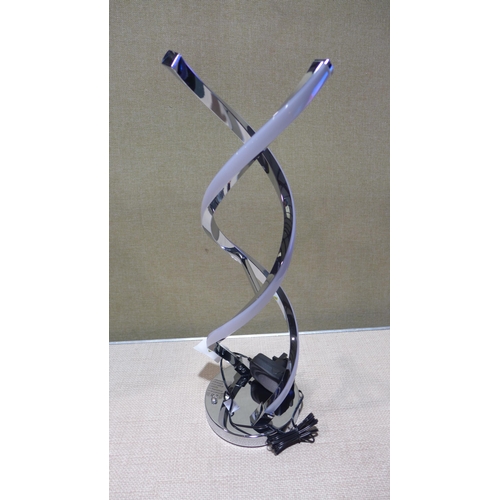 6234 - Artika LED swirl chrome table lamp and Diffuser with reeds (352-31, 510) *This lot is subject to VAT