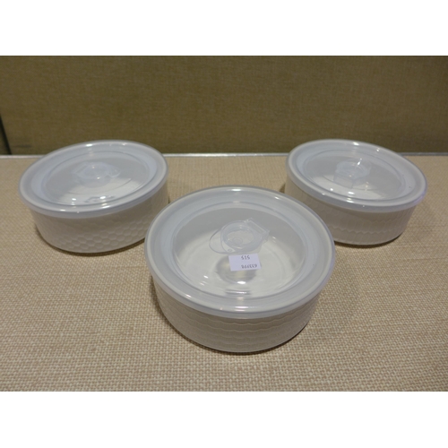 6238 - Six microwavable bowls with lids  (352-515) *This lot is subject to VAT