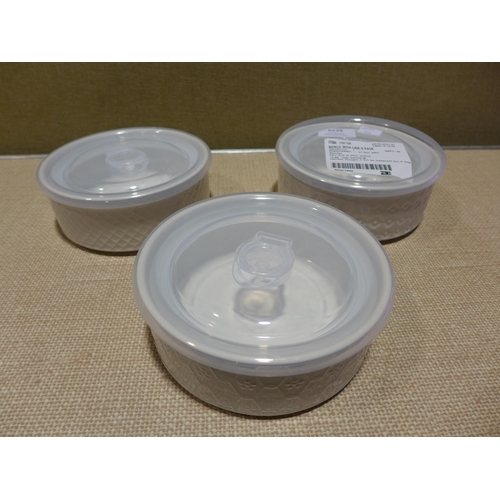 6238 - Six microwavable bowls with lids  (352-515) *This lot is subject to VAT