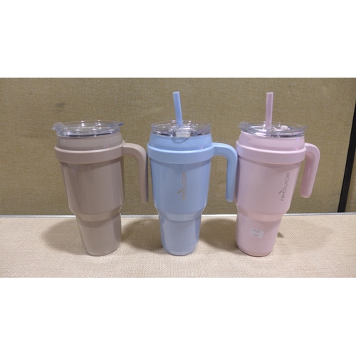 6362 - Three stainless steel mugs and a Made By Me sensory bin  (352-138, 139, 141) *This lot is subject to... 