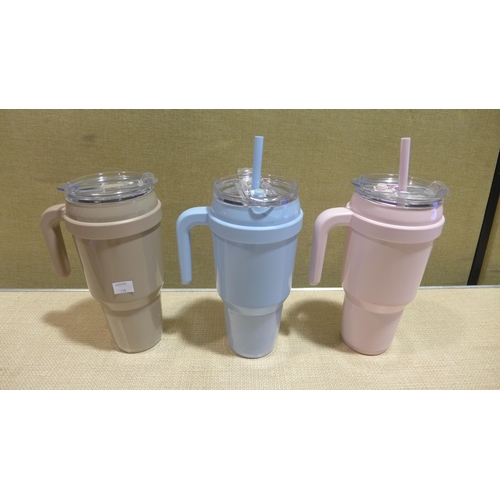 6362 - Three stainless steel mugs and a Made By Me sensory bin  (352-138, 139, 141) *This lot is subject to... 