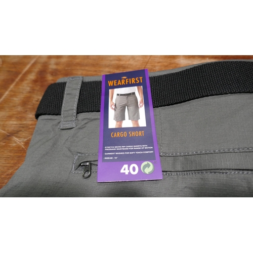 6328 - WearFirst mens cargo shorts x 10, various sizes, majority with tags *This lot is subject to VAT