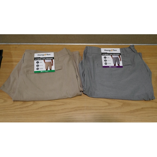 6284 - Hang Ten hybrid walk shorts x 10, various colours and sizes, majority with tags *This lot is subject... 