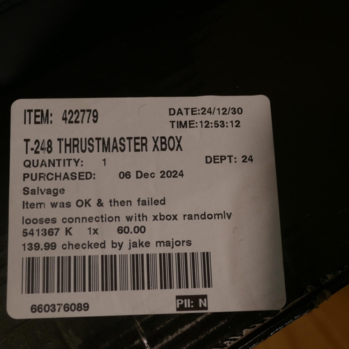 6301 - Thrustmaster T248 Xbox racing wheel and pedals (352-829)  * This lot is subject to VAT