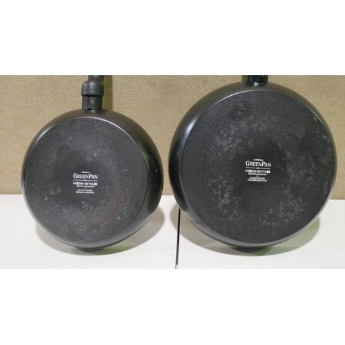 6305 - Two Greenpan frying pans (352-413) *This lot is subject to VAT