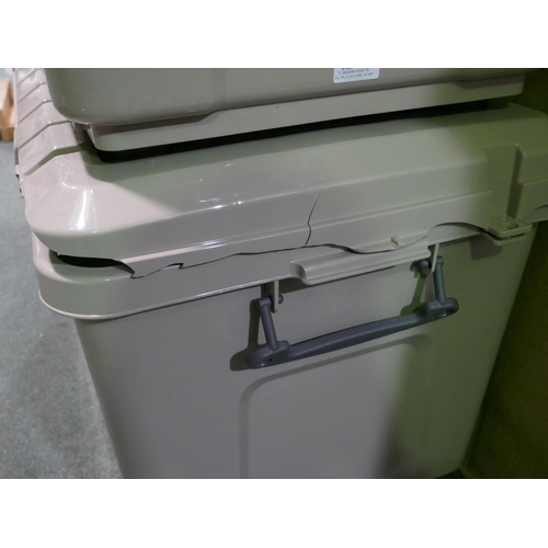 6317 - Three 160L really useful trunks with lids (damaged) (352-830)  This lot is subject to VAT