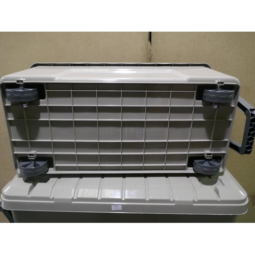 6317 - Three 160L really useful trunks with lids (damaged) (352-830)  This lot is subject to VAT