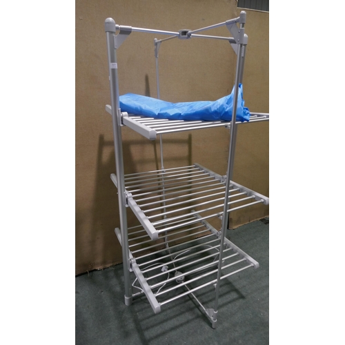 6327 - Vybra 3 tier electric airer with cover   (352-158) *This lot is subject to VAT