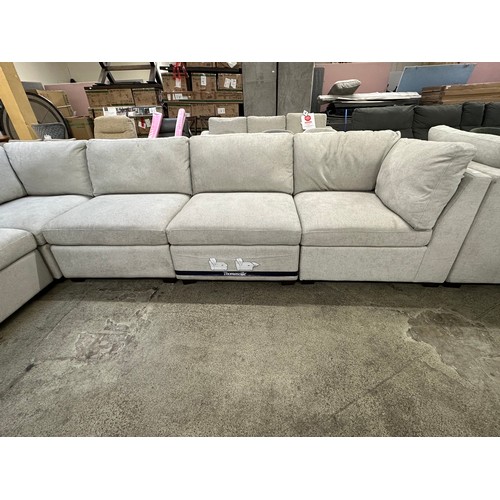 3307 - A Rockford fabric modular reclining corner sofa,(transit marked) original RRP £1499.99 + VAT (4225-2... 