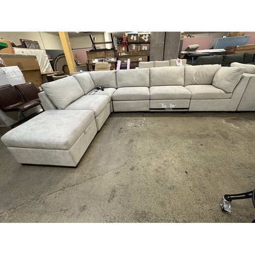 3307 - A Rockford fabric modular reclining corner sofa,(transit marked) original RRP £1499.99 + VAT (4225-2... 