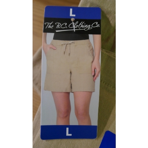 6295 - B.C. Clothing Company womens shorts x 10, various colours and sizes, majority with tags *This lot is... 