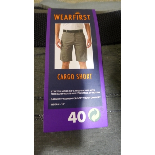 6343 - WearFirst mens cargo shorts x 10, various colours and sizes, majority with tags *This lot is subject... 