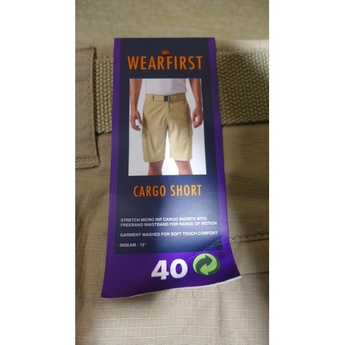 6343 - WearFirst mens cargo shorts x 10, various colours and sizes, majority with tags *This lot is subject... 