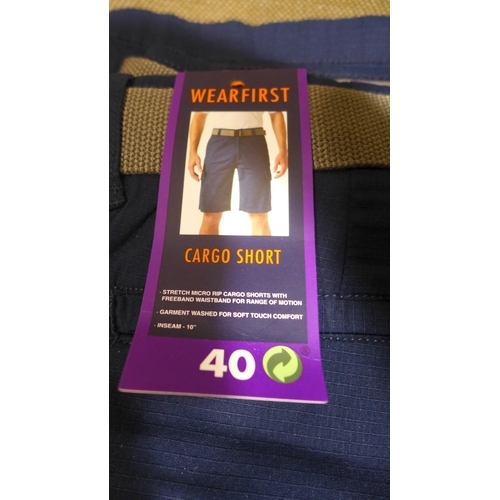 6343 - WearFirst mens cargo shorts x 10, various colours and sizes, majority with tags *This lot is subject... 