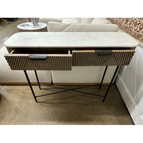 3019 - An Aimar two drawer console table *This lot is subject to VAT