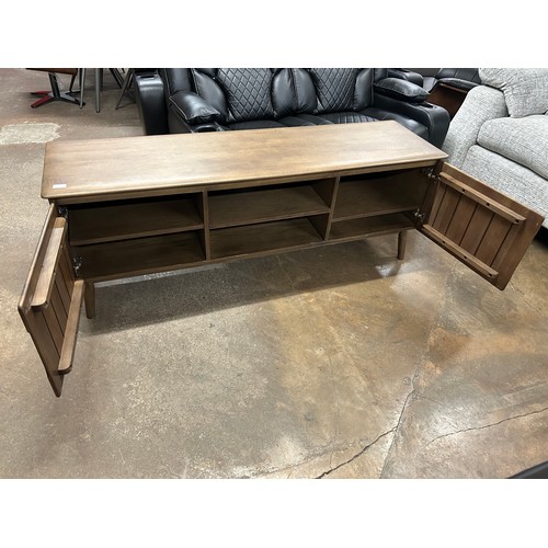 3139 - A darkwood 2 door media unit