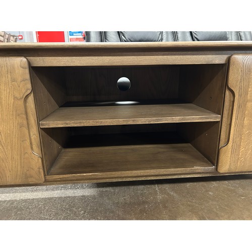 3139 - A darkwood 2 door media unit