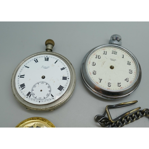 7221 - A collection of pocket watches, fob watches, etc.