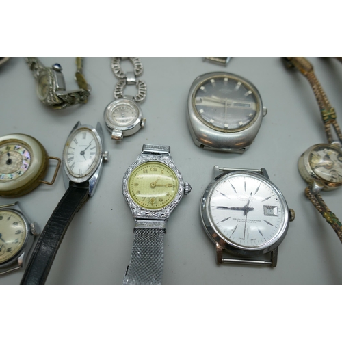 7222 - A collection of gentleman's and lady's mechanical wristwatches