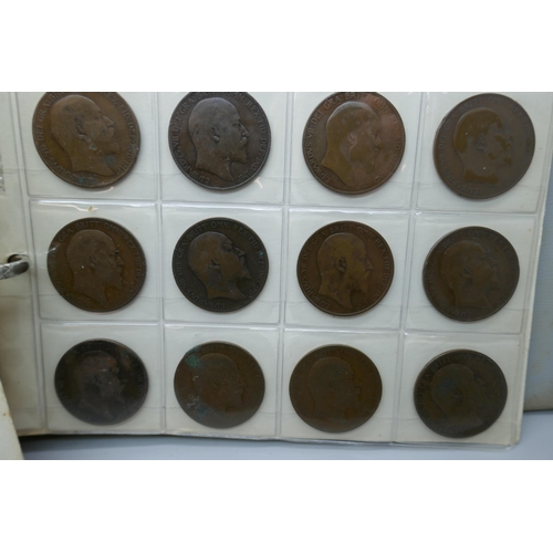 7287 - A collection of coins including 1920 to 1946, halfcrowns and Victorian and later pennies