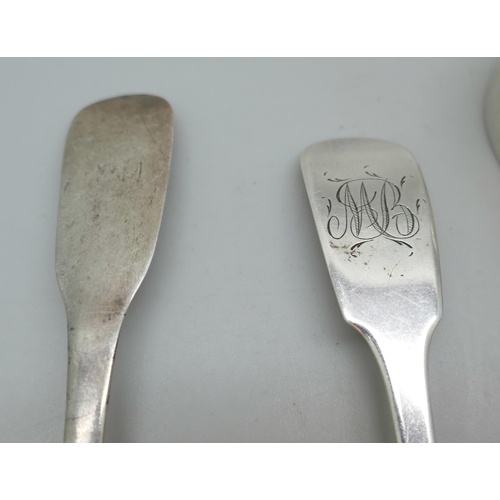 7319 - Two William IV pieces of silver including Isaac Parkin sugar tongs, Exeter, and John Osment, Exeter,... 