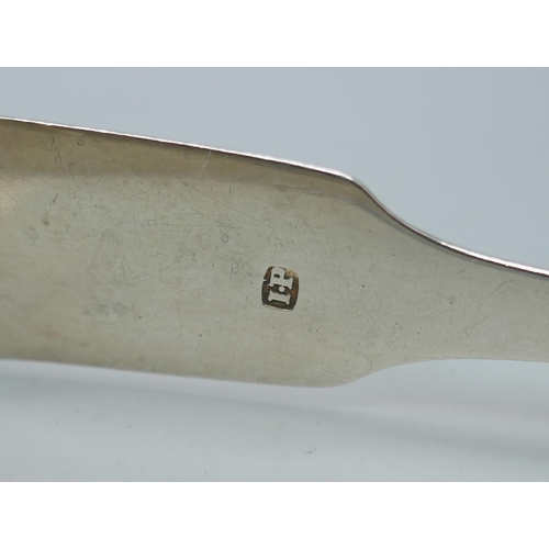 7319 - Two William IV pieces of silver including Isaac Parkin sugar tongs, Exeter, and John Osment, Exeter,... 