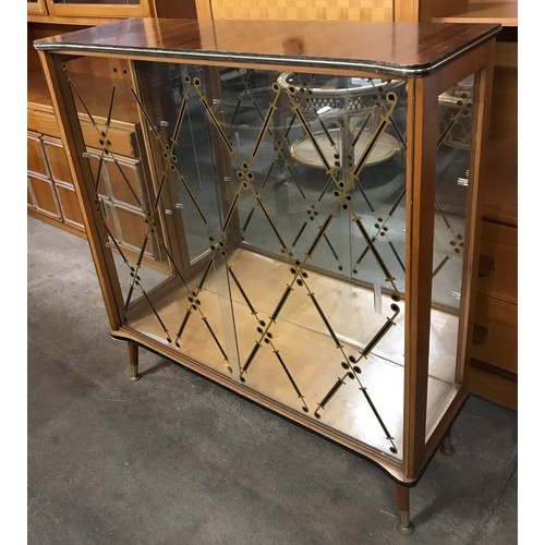 116 - A Stonehill Stateroom teak room divider and walnut display cabinet