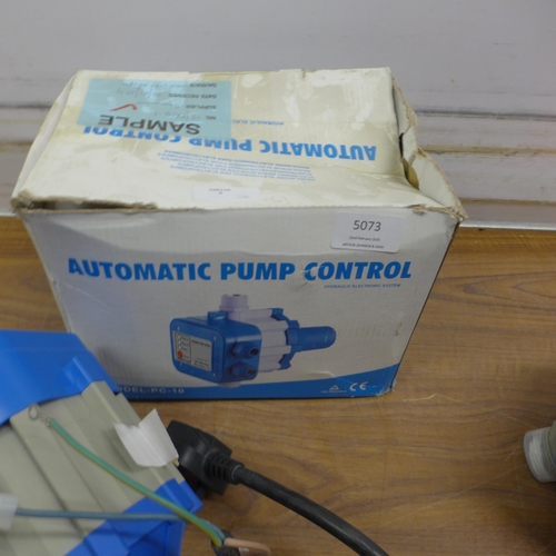 5057 - A Clarke pump EPC800 electronic pump control unit and a model PC-10 automatic pump control unit * Th... 