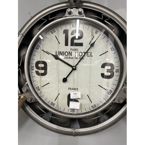 3089 - An 'Union Hotel' large propeller wall clock