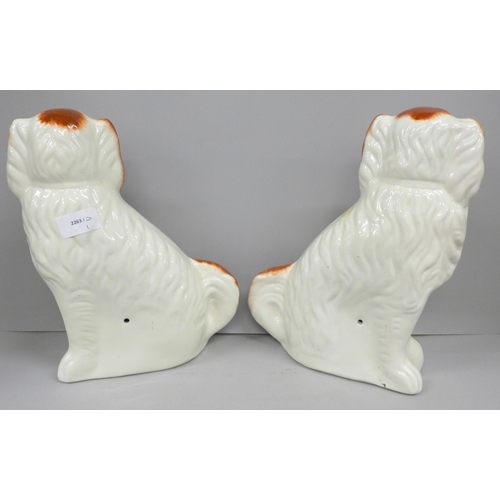 2012 - A pair of Staffordshire style dogs