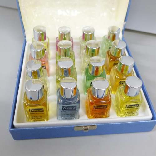 2032 - A boxed set of sixteen French Impressions perfumes