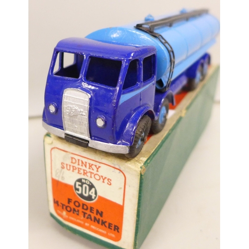 2054 - A Dinky Toys 504 Foden Tanker, boxed