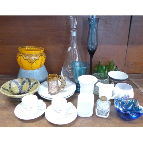 2065 - A collection of ceramics including Kaiser, Ambleside, Poole, Wedgwood and studio pottery together wi... 