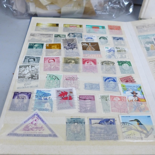 2068 - A large collection of stamps in albums and loose, also De Reszke Art treasures cigarette cards