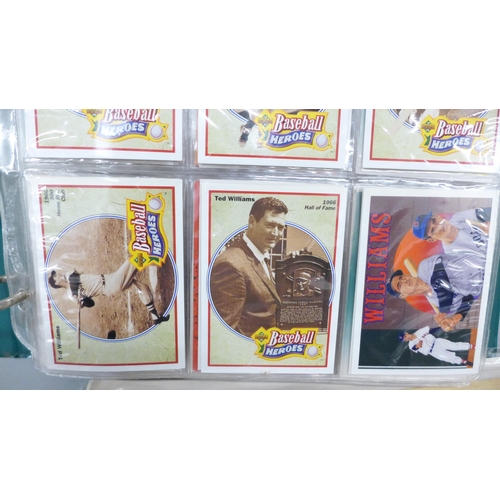 2076 - Five Star Wars comics, an album of 1990s baseball cards including Topps and replica newspapers