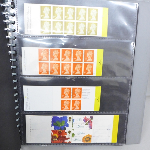 2084 - Stamps; an album of Great Britain folded booklets, (face value exceeds £160)