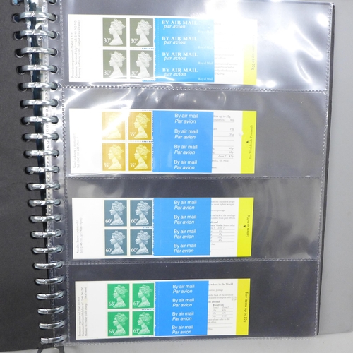 2084 - Stamps; an album of Great Britain folded booklets, (face value exceeds £160)