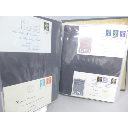 2088 - Stamps; a collection of first day covers, loose in an album, 1960s to 1980s, approximately 95 in tot... 