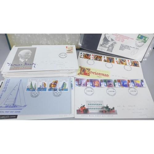 2088 - Stamps; a collection of first day covers, loose in an album, 1960s to 1980s, approximately 95 in tot... 