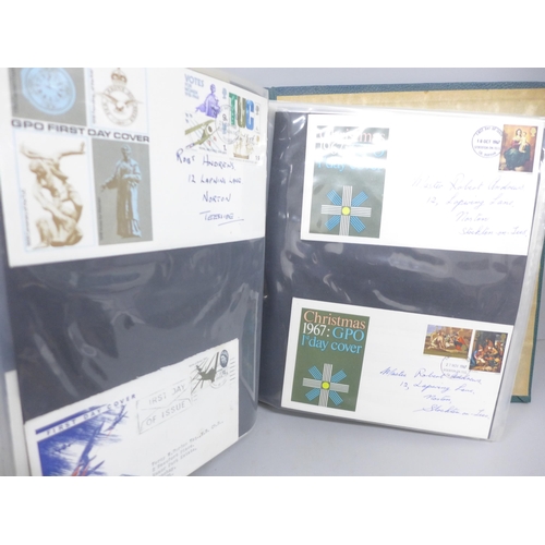 2088 - Stamps; a collection of first day covers, loose in an album, 1960s to 1980s, approximately 95 in tot... 