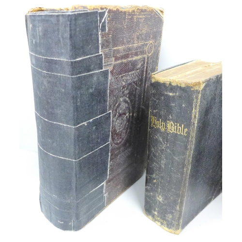 2092 - Four volumes; a hardback bible with dedication dated 'Feb 6th 1862', one other bible, The Life of Ch... 