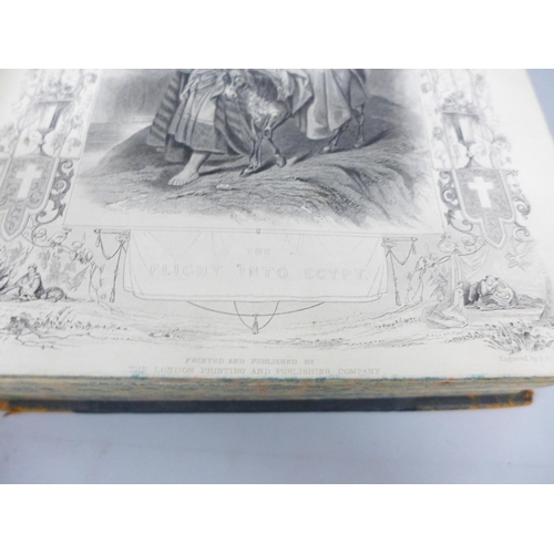 2092 - Four volumes; a hardback bible with dedication dated 'Feb 6th 1862', one other bible, The Life of Ch... 