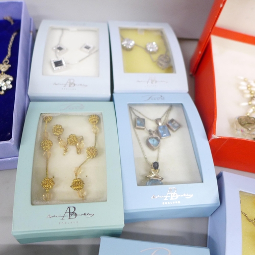 2103 - A collection of costume jewellery including Adrian Buckley, boxed