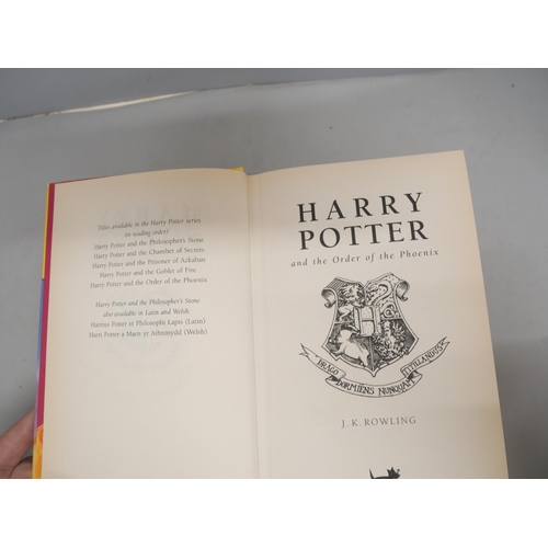 2153 - Five first edition hardback novels by J.K. Rowling, 'Harry Potter and the Goblet of Fire', 'Harry Po... 