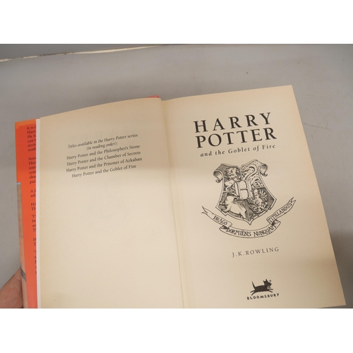 2153 - Five first edition hardback novels by J.K. Rowling, 'Harry Potter and the Goblet of Fire', 'Harry Po... 