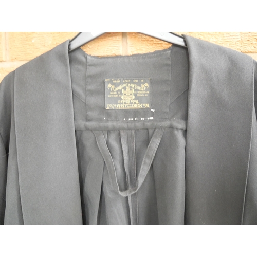 2163 - A vintage Crown Court gown, worn 1980s, made by Wm. Northam and Co., Robe Maker, Oxford