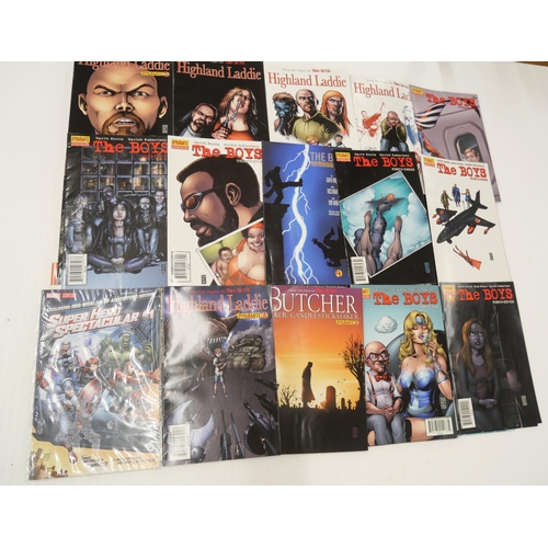 2172 - A mixture of DC, Marvel and Dynamite comics and annuals including Blackhawk, The Boys, The Amazing S... 