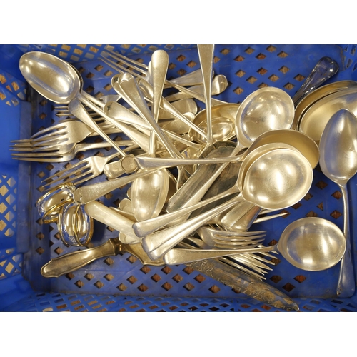 2221 - A collection of plated flatware, etc.